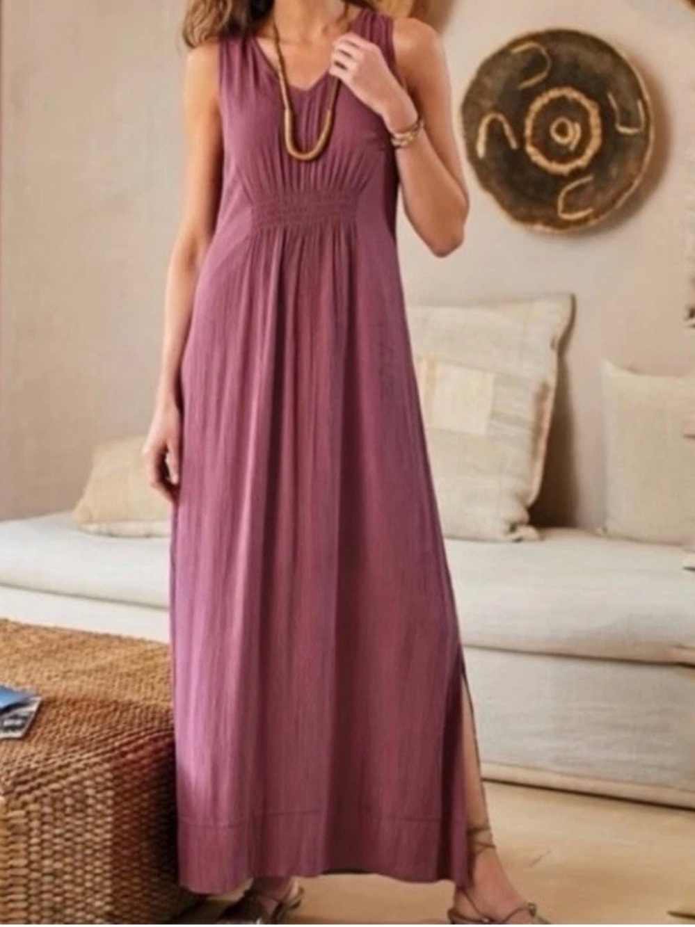 SOFT SURROUNDINGS
Women's Maxi Dress Rose Pink
Sz 1X